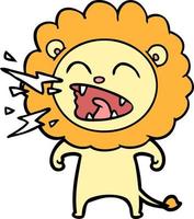 Vector lion character in cartoon style