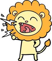 Vector lion character in cartoon style