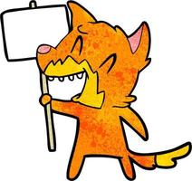 Vector fox character in cartoon style