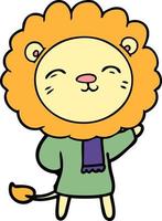 Vector lion character in cartoon style