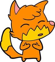 Vector fox character in cartoon style