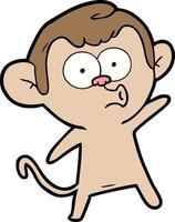 Vector monkey character in cartoon style