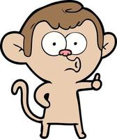 Vector monkey character in cartoon style