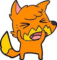 Vector fox character in cartoon style