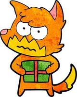 Vector fox character in cartoon style