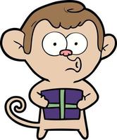 Vector monkey character in cartoon style