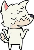 Vector fox character in cartoon style