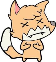 Vector fox character in cartoon style