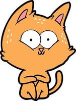 Vector cat character in cartoon style