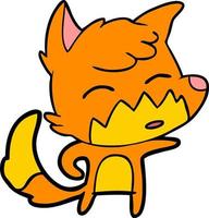 Vector fox character in cartoon style