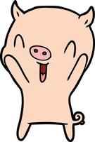 Vector pig character in cartoon style