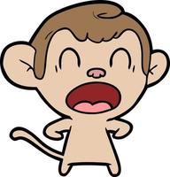 Vector monkey character in cartoon style