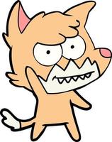 doodle character cartoon fox vector