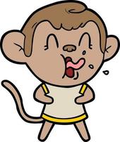 Vector monkey character in cartoon style