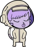 Vector astronaut character in cartoon style