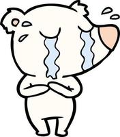Vector polar bear character in cartoon style
