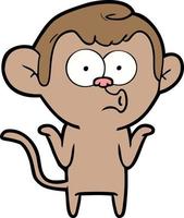 Vector monkey character in cartoon style