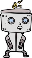 personaje de robot vectorial en estilo de dibujos animados vector