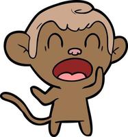 Vector monkey character in cartoon style