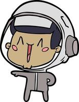 Vector astronaut character in cartoon style