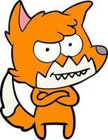 Vector fox character in cartoon style