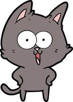 Vector cat character in cartoon style