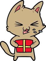 Vector cat character in cartoon style