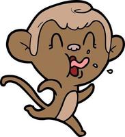 Vector monkey character in cartoon style