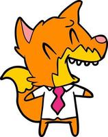 Vector fox character in cartoon style