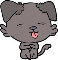 personaje de perro vectorial en estilo de dibujos animados vector