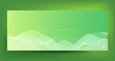 background banner. colorful, bright green gradient wave effect vector