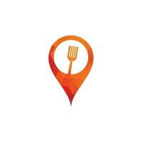 Food Point Logo Design Concepts. Food and Restaurant Logo Template. Icon Symbol. vector