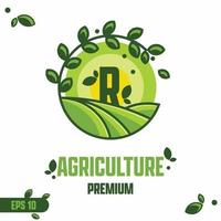 Alphabet R Agriculture Logo vector