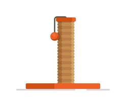 The cat scratcher is isolated on a white background. vector