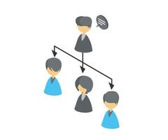 Illustration of a network of business workers team vector