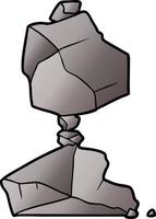 Cartoon stack of rocks vector