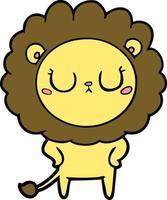 Cartoon cute lion vector