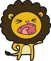 Cartoon cute lion vector