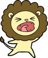 Cartoon cute lion vector