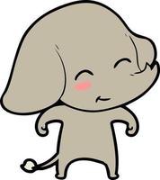 Cartoon cute elephant vector