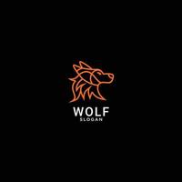 Wolf logo design icon template vector