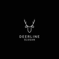 Deer head geometric polygonal logo vector icon design template