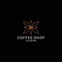 Coffe shop logo design icon template vector