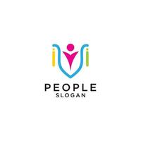 People logo design icon template vector