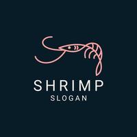 Shrimp logo design icon vector