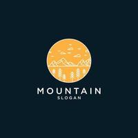 Mountain logo design icon template vector