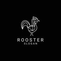 Rooster logo design icon template vector