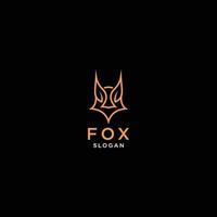 Fox logo design icon template vector