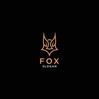 Fox logo design icon template vector