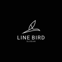 Line Leaf logo design icon template vector